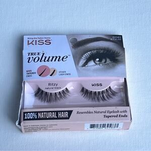 KISS True Volume Ritzy Makeup Beauty 100 % Natural Hair Reusable Strip Lashes